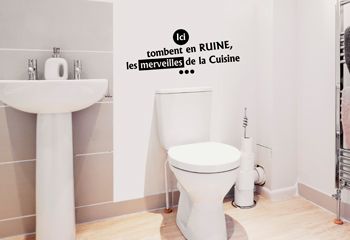 Sticker WC, sticker pour abattant de WC Bambous - Art Déco Stickers